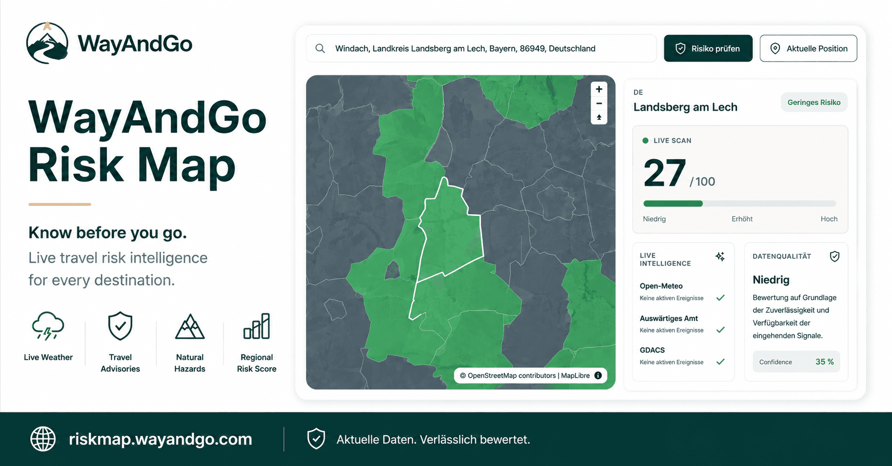 Vorschau der WayAndGo Risk Map